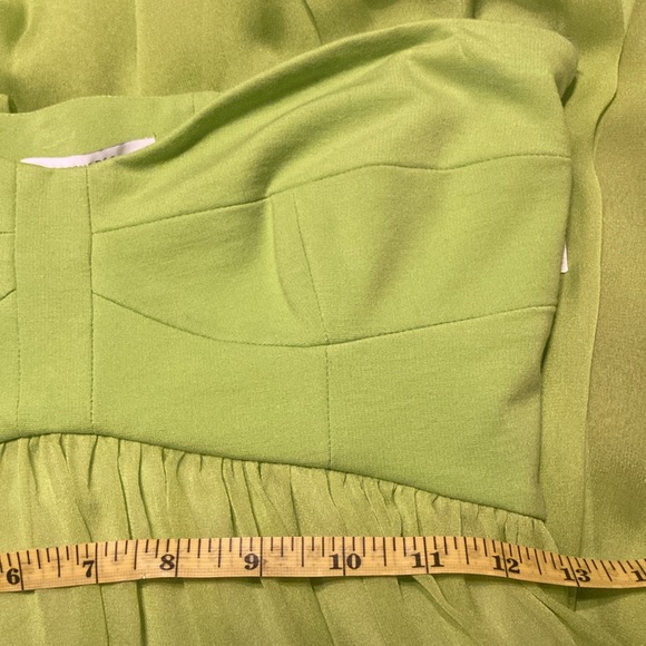 DIANE VON FURSTENBERG DVF ASTI SHORT STRAPLESS KIWI LIME GREEN DRESS Sz 4 - Picture 11 of 11